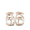 Jimmy Choo Peachy Metallic Leather Sandals in Pink (rose) - Lyst