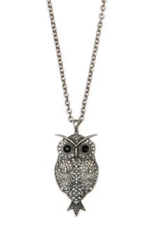 Mango Owl Pendant Necklace - Lyst
