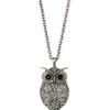 Mango Owl Pendant Necklace in Gray (93) - Lyst
