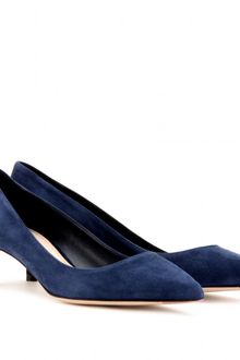 Miu Miu Suede Kitten Heel Pumps - Lyst