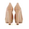 Miu Miu Patent Leather Peeptoes with Espadrille Platform in Beige (nude) - Lyst