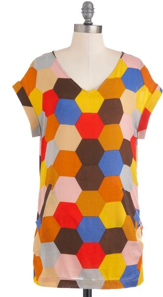 ModCloth Mosaic Teacher Top - Lyst