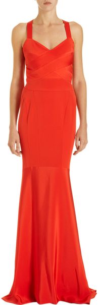 Narciso Rodriguez Strappy Cutout Back Gown - Lyst
