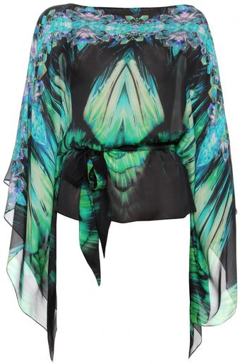 Roberto Cavalli Digital Print Silk Tunic - Lyst