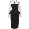Stella Mccartney Peplum Dress with Transparent Yoke in Black - Lyst