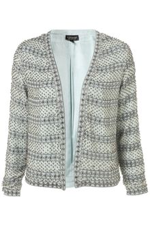 Topshop Coord Embellished Crop Jacket - Lyst