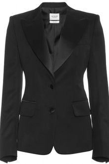 Yves Saint Laurent Blazer with Satin Collar - Lyst
