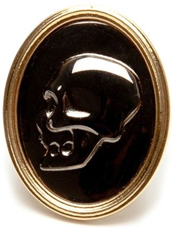 Alexander McQueen Brass Cameo Ring - Lyst