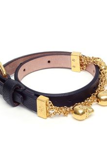 Alexander McQueen Leather and Skull Wrap Bracelet - Lyst