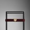 Burberry Fox Detail Ruched Belt in Red (bordeaux) - Lyst