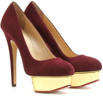 Charlotte Olympia Dolly Platform Pumps with Ruffled Anklets - Lyst