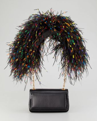 Christian Louboutin Artemis Ostrich Feather Shoulder Bag - Lyst