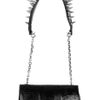 Christian Louboutin Artemis Spiked Water Snake and Leather Shoulder Bag in Black - Lyst