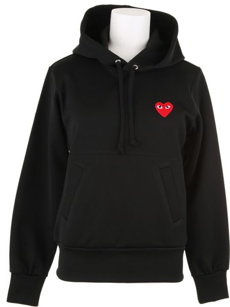 Comme Des Garçons Hooded Sweatshirt in Cotton in Black - Lyst