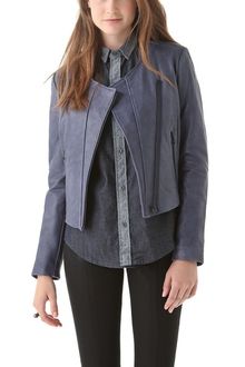 Cut25 By Yigal Azrouël Hand Dyed Leather Jacket - Lyst
