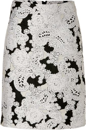 Derek Lam Blackwhite Jacquard Pencil Skirt - Lyst