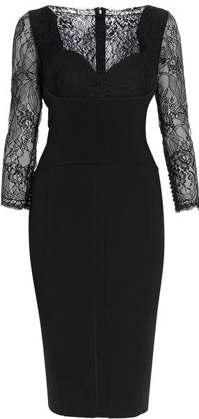 Elie Saab Lace Sleeve Dress - Lyst
