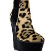 Giambattista Valli Leopard Pony Hair Wedge Bootie in Animal (leopard) - Lyst