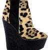 Giambattista Valli Leopard Pony Hair Wedge Bootie in Animal (leopard) - Lyst