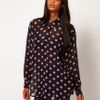 Glamorous Polka Dot Oversize Chiffon Shirt in Blue (navybeigespot) - Lyst