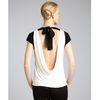 Gucci White and Black Deep Cowl Neck Top in Black (white) - Lyst