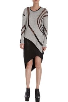 Helmut Lang Crinkled Leather Skirt - Lyst