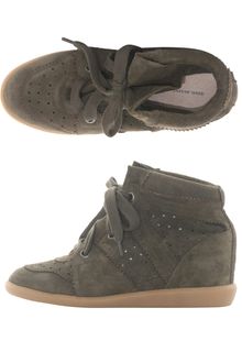 Isabel Marant Bobby Suede Wedge Trainers - Lyst