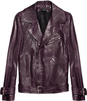 Joseph Milano Leather Biker Jacket - Lyst