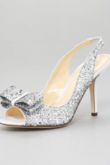 Kate Spade Charm Glitter Slingback Pump - Lyst