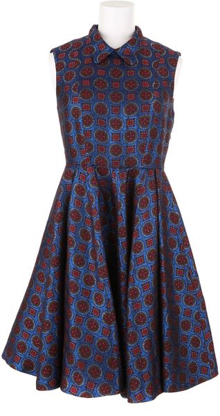 Kenzo Sleeveless Dress in A Jacquard Blend Of Viscose - Lyst