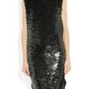 Lanvin Sheerback Paillette Embellished Silk Dress in Black - Lyst