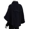 Moncler Navy Wool Blend Double Breasted Cape Coat in Blue (navy) - Lyst