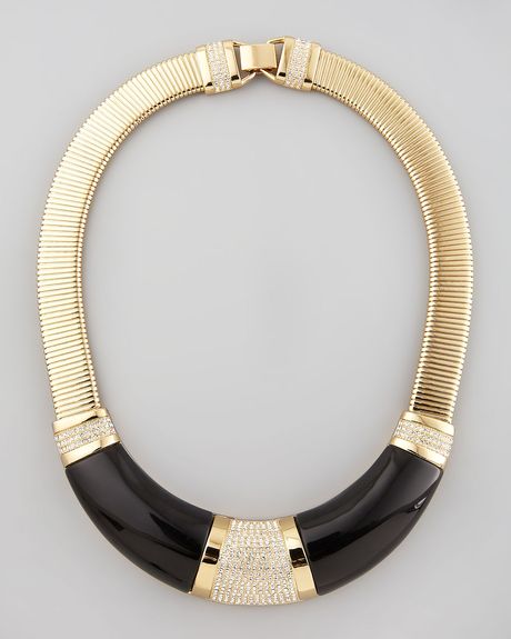 Rachel Zoe Collar Necklace  in Black - Lyst