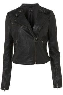 Topshop Croc Clean Biker Jacket - Lyst