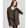 Vince Jacket Boiled Wool Sweater in Brown (brown sugar) - Lyst
