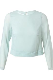Yasmin Kianfar Pleated Crepe Silk Top - Lyst