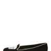 Alexander Mcqueen Skull Vamp Suede Belgian Loafer in Black - Lyst