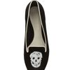 Alexander Mcqueen Skull Vamp Suede Belgian Loafer in Black - Lyst