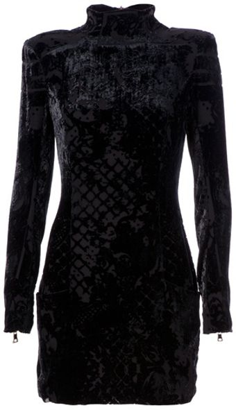 Balmain Shoulder Pad Dress - Lyst