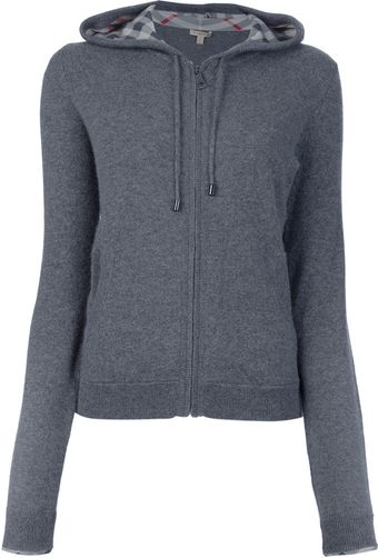 Burberry Brit Hooded Cardigan - Lyst
