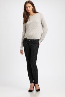 Current/Elliott The Ankle Printed Skinny Jeans - Lyst