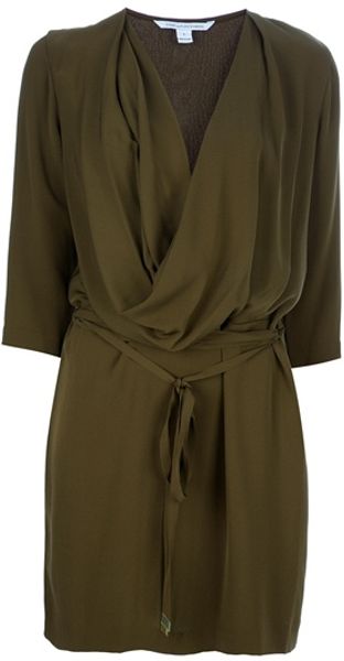 Diane Von Furstenberg Rachel Lily Dress in Khaki - Lyst