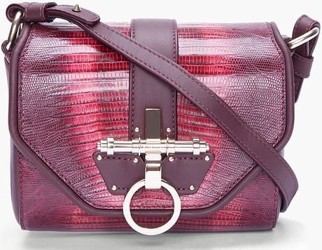 Givenchy Handpainted Lizard Skin Tejis Bag in Purple (burgundy) - Lyst