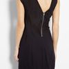 Helmut Lang Draped Suede Back Wool Dress in Black - Lyst