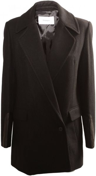 Hussein Chalayan Double Breasted Coat Black in Black - Lyst
