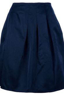 Jil Sander Navy Pleated Skirt - Lyst