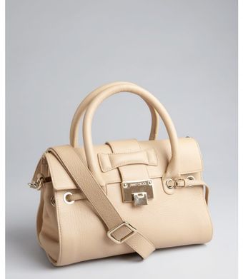 Jimmy Choo Nude Leather Rosalie Convertible Satchel - Lyst