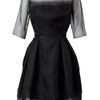 Lanvin Layered Silk Organdy Dress in Black - Lyst
