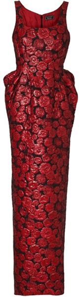 Lanvin Glazed Floral Brocade Gown - Lyst