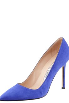 Manolo Blahnik Bb Suede Pump - Lyst